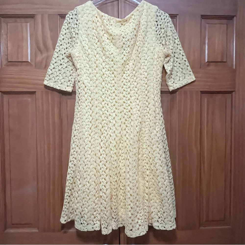 Rabbit Rabbit Rabbit Yellow Crochet Dress Size 6 NWT - Picture 3 of 12